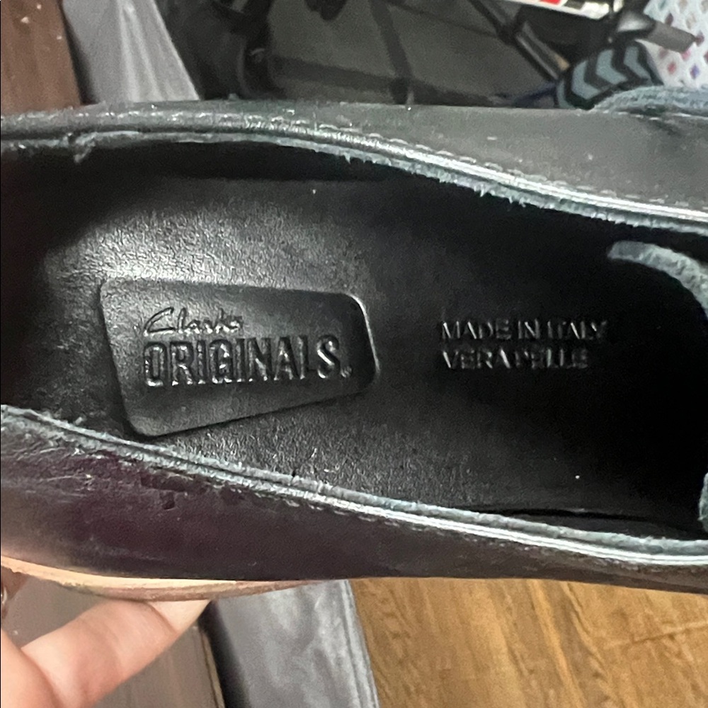 Clark’s Originals Black Leather Ornella Flats size 6.5 - Picture 4 of 8